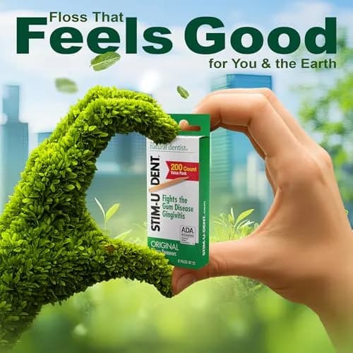 The Natural Dentist Stim-U-Dent Mint Dental Picks, Wooden Toothpicks for Food & Plaque Removal, Refreshing Mint Flavor, Travel-Friendly, 8 Packs of 25 (200 Picks) | Natural Oral Care thumbnail 2