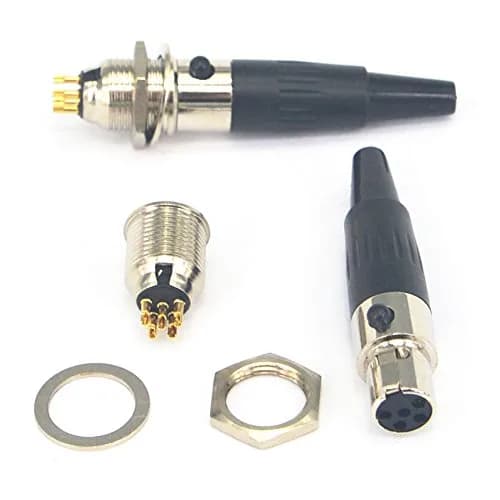 onelinkmore Mini XLR 5 Pin TA5F Female + TA5M Male Connector Set | Solder Type Mic Audio Adapter thumbnail 1