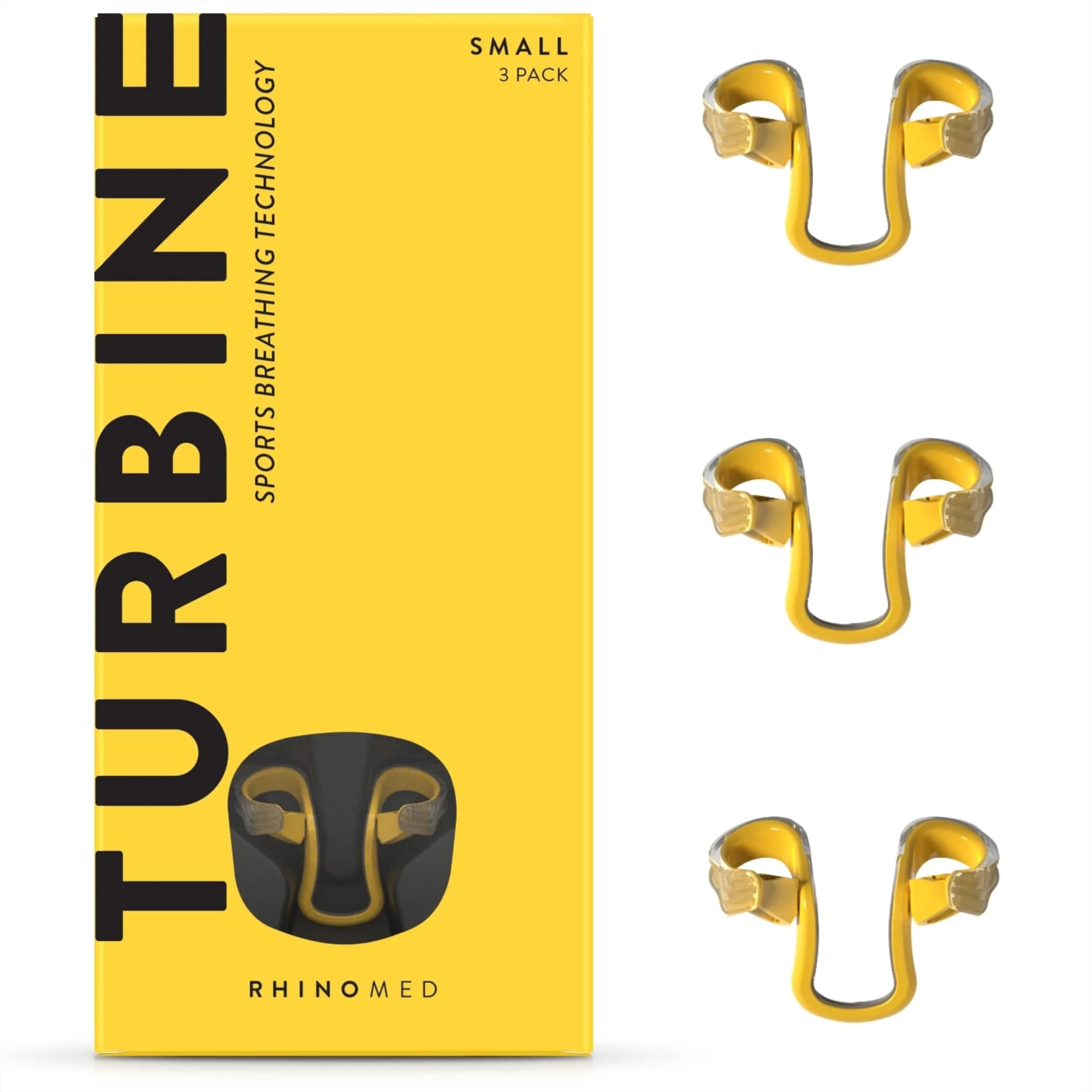 Rhinomed Turbine Sport Nasal Dilators Medium 3 Pack | Breathe 38% More Air — Small