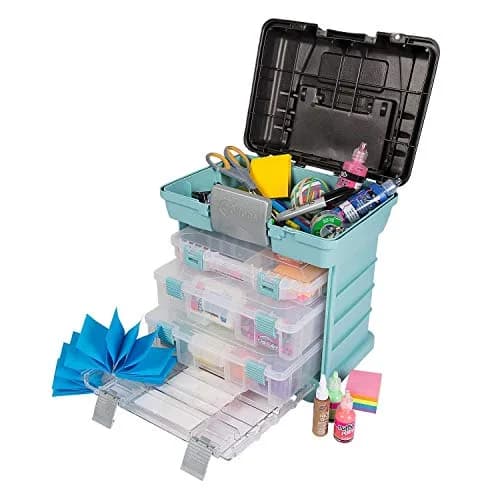 Creative Options 1363-83 Grab N' Go Rack System, Soft Blue, Medium | Versatile Storage for Crafts & Sewing thumbnail 3