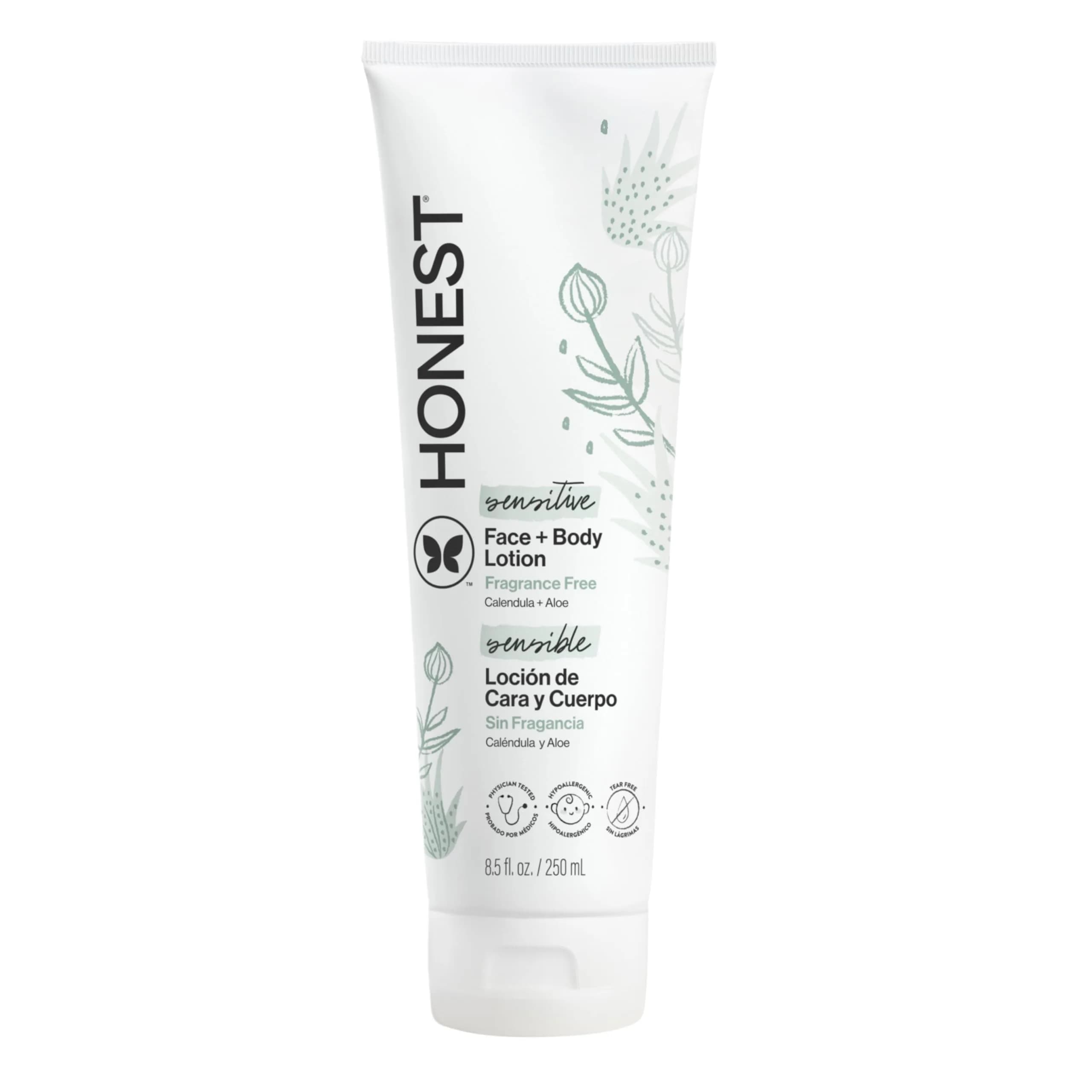 The Honest Company Fragrance-Free Face and Body Lotion 250ml (8.5 fl oz) | Hypoallergenic & Dermatologist-Tested