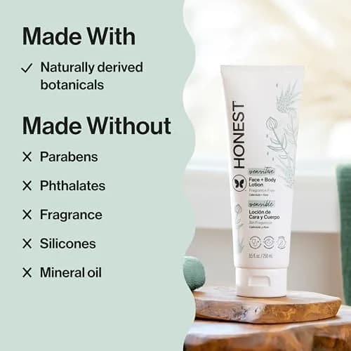 The Honest Company Fragrance-Free Face and Body Lotion 250ml (8.5 fl oz) | Hypoallergenic & Dermatologist-Tested thumbnail 4