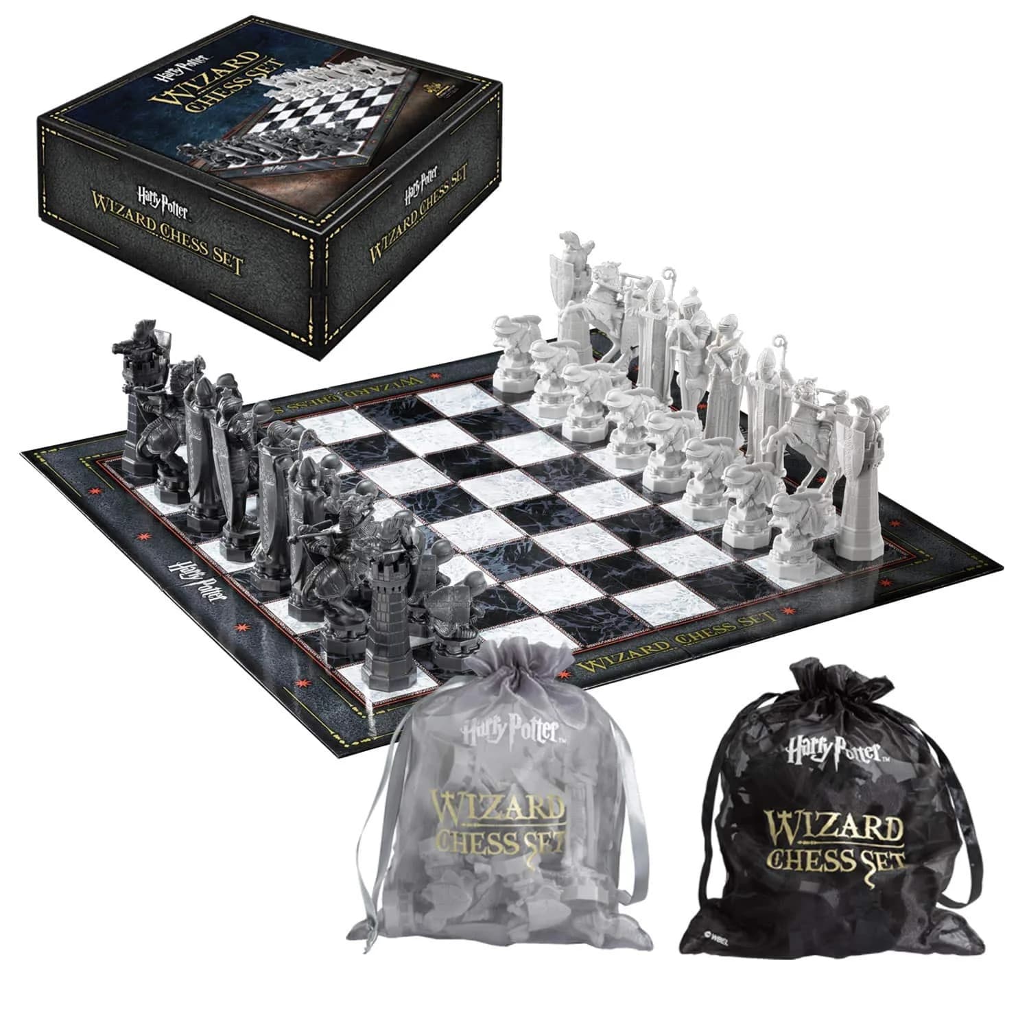 The Noble Collection Harry Potter Wizard Chess Set | 32 Pieces & Board | Ages 7+