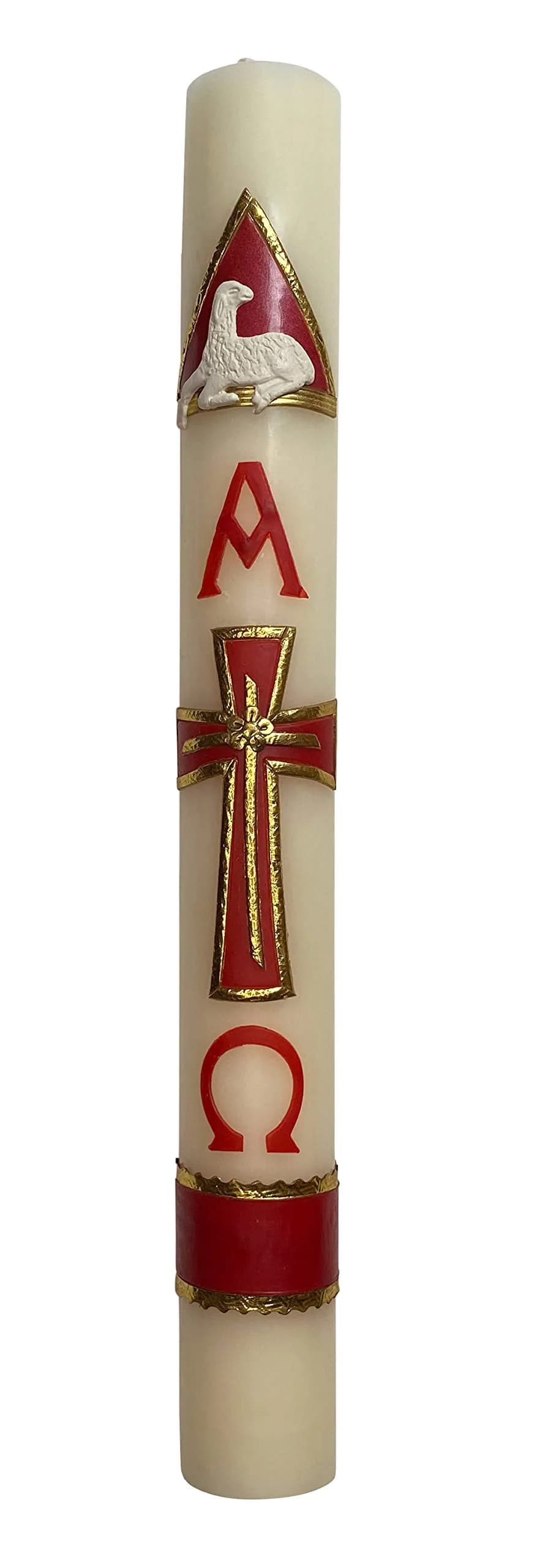 Angelitos de Mexico Large 18in (45cm) Easter Paschal Candle Cirio Pascual Semana Santa Holy Week | Handmade, Religious, 45cm - main product image