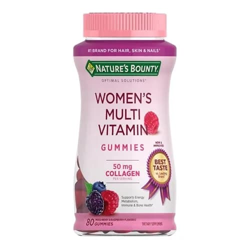 Nature's Bounty Optimal Solutions Women's Multivitamin, Raspberry, 80 Count | Supports Energy, Immunity & Bone Health thumbnail 1