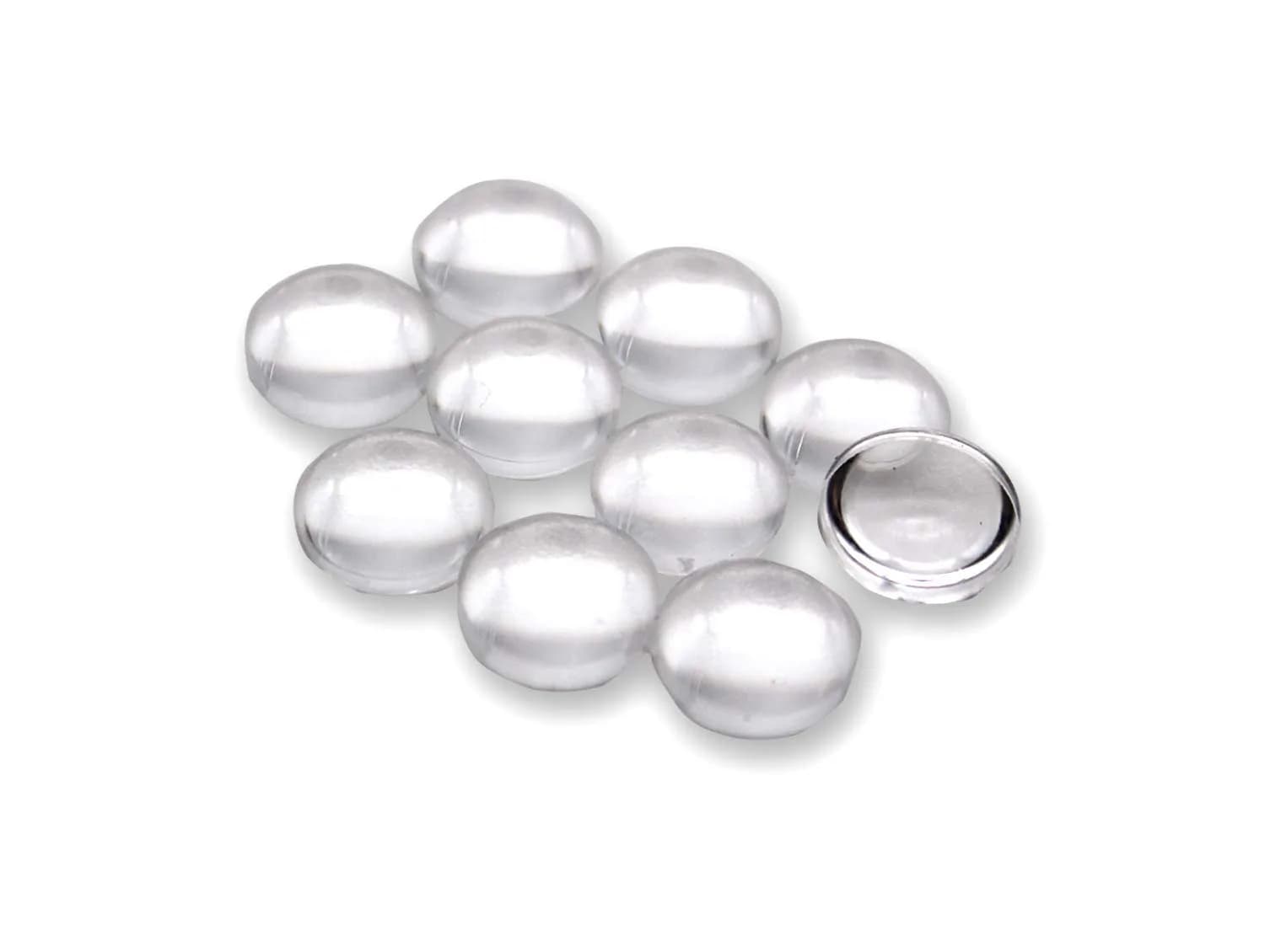 JIATONG 10pcs 10MM LED Optical Lens Smooth Convex Lens for 1W 3W | Adjustable Beam Angle - main product image