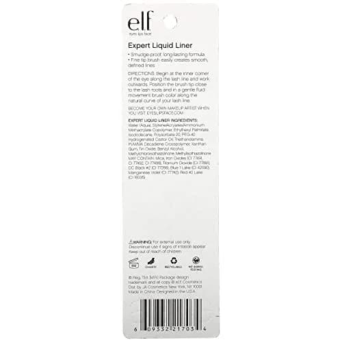 e.l.f. Expert Liquid Eyeliner Midnight 0.15 Fl Oz (4.4ml) | Smudge-proof & Easy Glide thumbnail 3