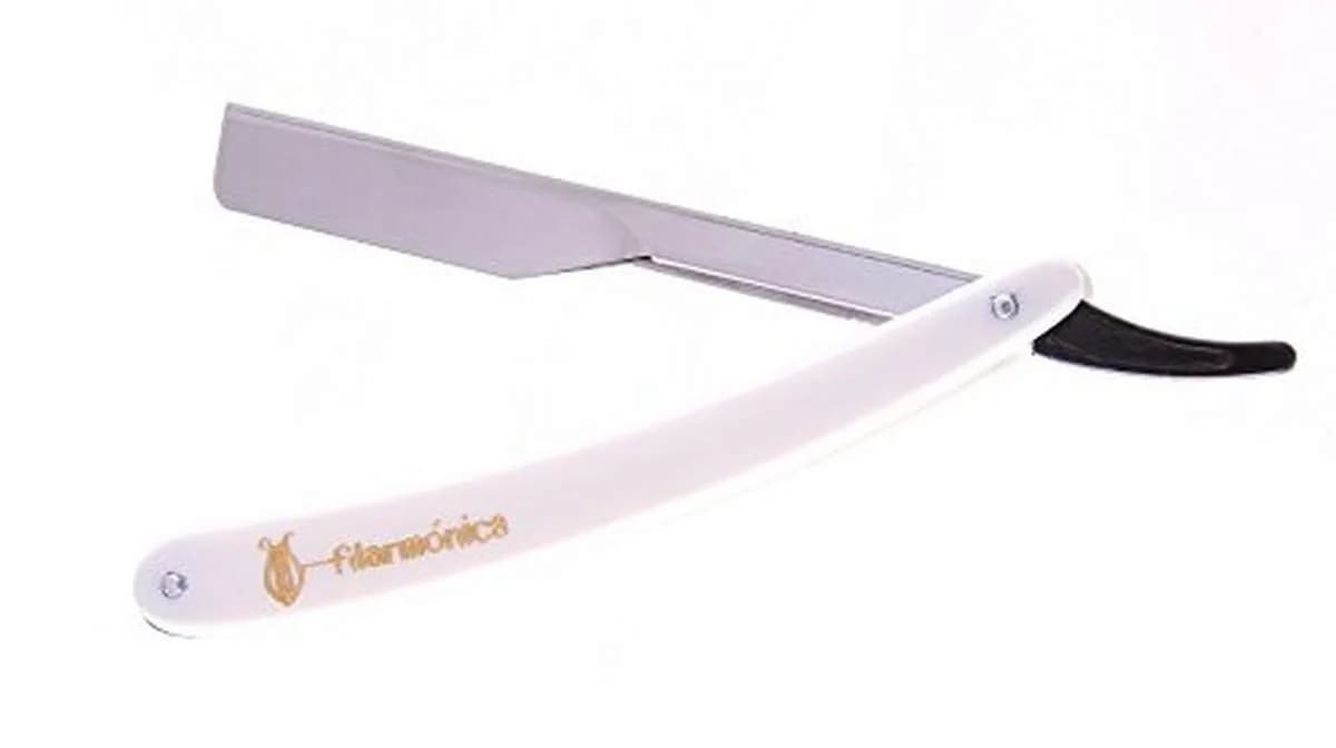 ShearsDirect Filarmonica White Razor | Classic Stainless Steel Safety Razor for Adults - main product image
