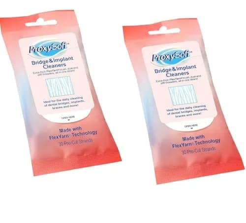Proxysoft Dental Floss for Bridges and Implants 2 Packs (60 Strands Total) | Dentist-Recommended for Optimal Oral Hygiene thumbnail 1