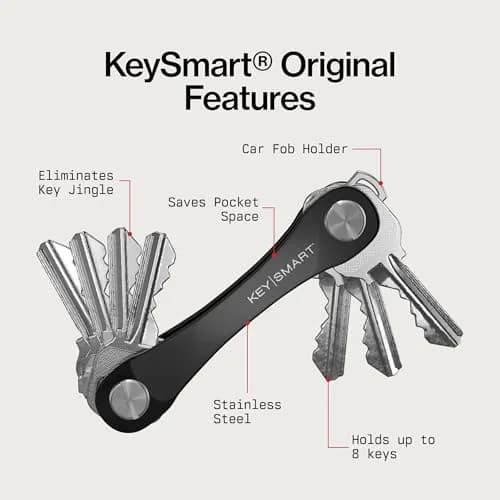 KeySmart Original Key Holder Compact Key Organizer for Key Chain Black 8 Keys | Ditch Jingle & Bulk thumbnail 7