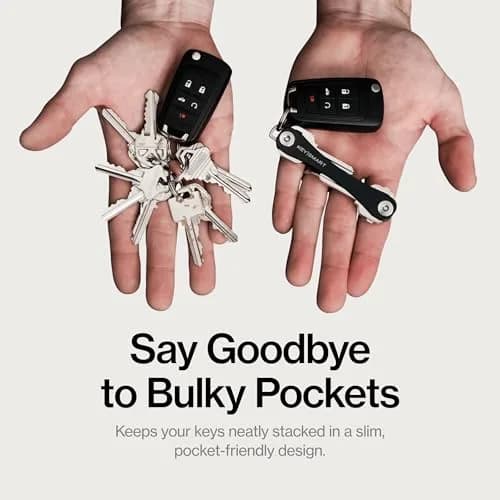 KeySmart Original Key Holder Compact Key Organizer for Key Chain Black 8 Keys | Ditch Jingle & Bulk thumbnail 2
