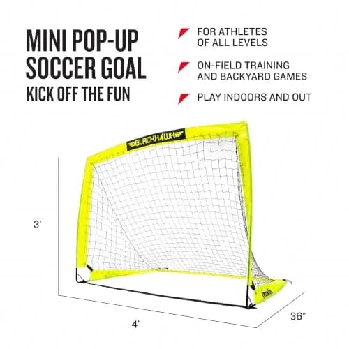 Franklin Blackhawk Portable Soccer Goal 1.2m x 0.9m (4' x 3') | Backyard Training & Match Play thumbnail 2