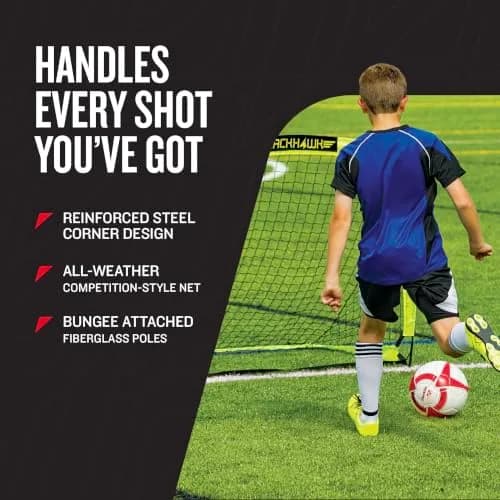 Franklin Blackhawk Portable Soccer Goal 1.2m x 0.9m (4' x 3') | Backyard Training & Match Play thumbnail 3