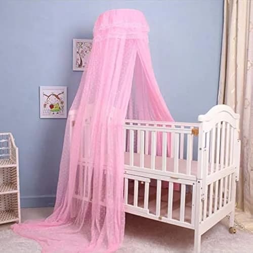 Cdycam Pink Bed Dome Mosquito Netting 35x220x550CM | Breathable & Easy Install thumbnail 1