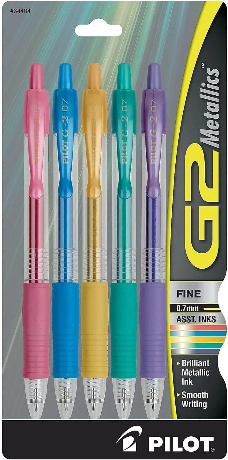 PILOT G2 Refillable Gel Pens 0.7mm Assorted Inks | Smooth, Long-Lasting, Refillable - main product image