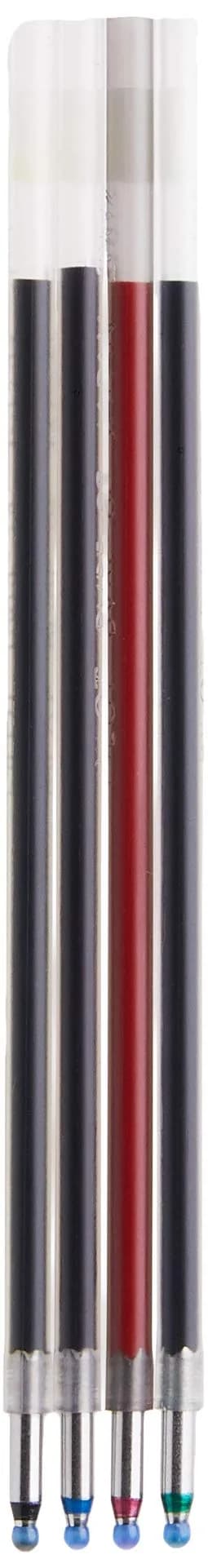 PILOT Dr. Grip 4+1 Multi-Function Ballpoint Ink Refills, Fine Point, Black/Red/Blue/Green Inks, Assorted Colors, 4 Count (Pack of 1) thumbnail 2