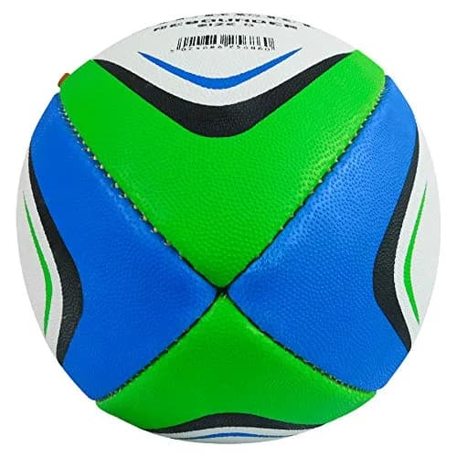 Gilbert Rebounder Match Trainer Rugby Ball White/Lime/Blue | Improves Reflexes & Coordination thumbnail 2