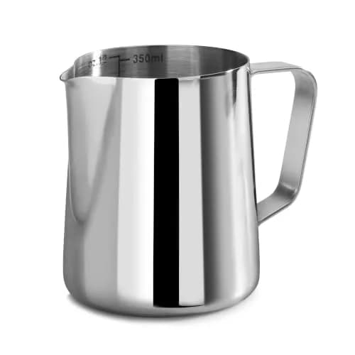 New Star Foodservice Stainless Steel Frothing Pitcher, 12 oz | Durable, Professional-Grade Milk Steaming Tool thumbnail 7