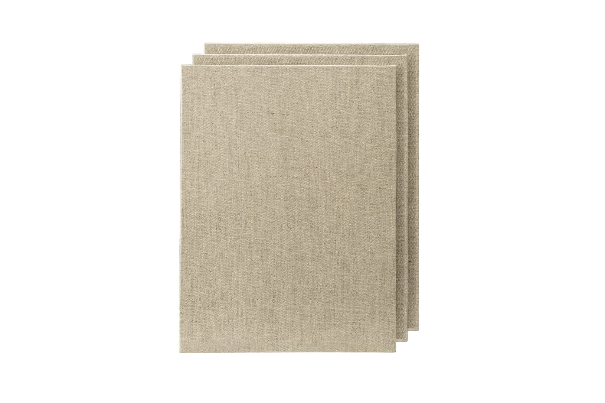 Senso Clear Primed Linen Panels 3x3-3 Pack | Versatile Art Surface for Oils, Acrylics & Pastels