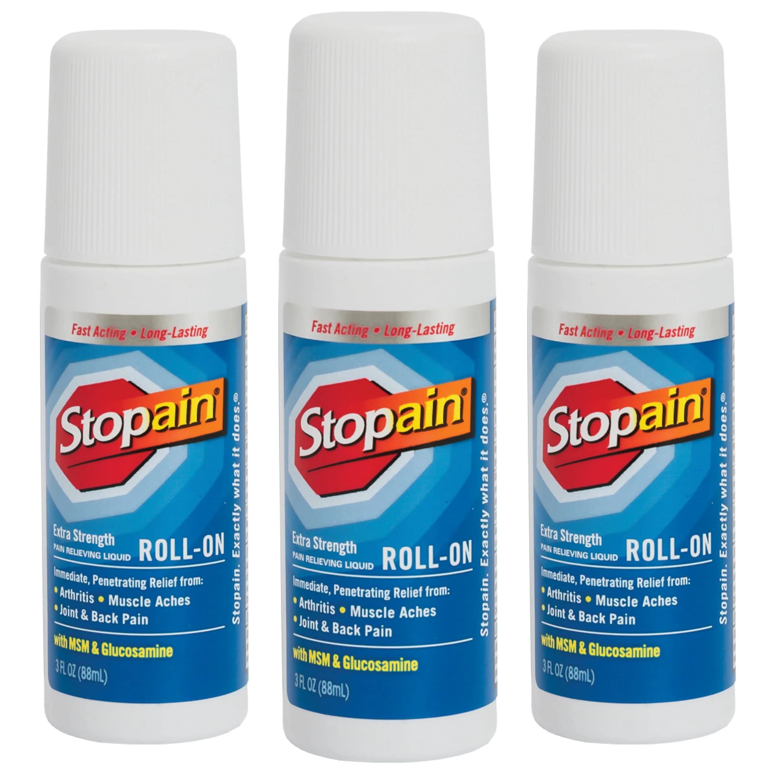 Stopain Pain Relief Roll On Gel 270ml (9 Fl Oz) | Fast Acting Topical Analgesic for Joint & Muscle Pain