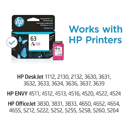 HP 63 Tri-Color Ink Cartridge | 150 Pages Yield | Genuine HP Ink thumbnail 2