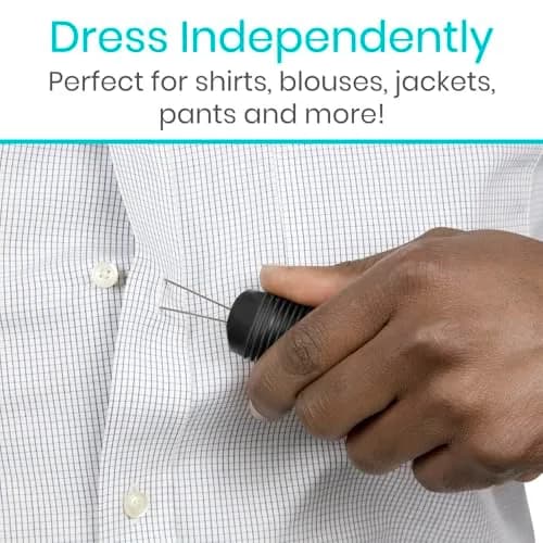 Vive Button Hook with Zipper Pull | Assist Tool for Arthritis & Limited Dexterity thumbnail 8