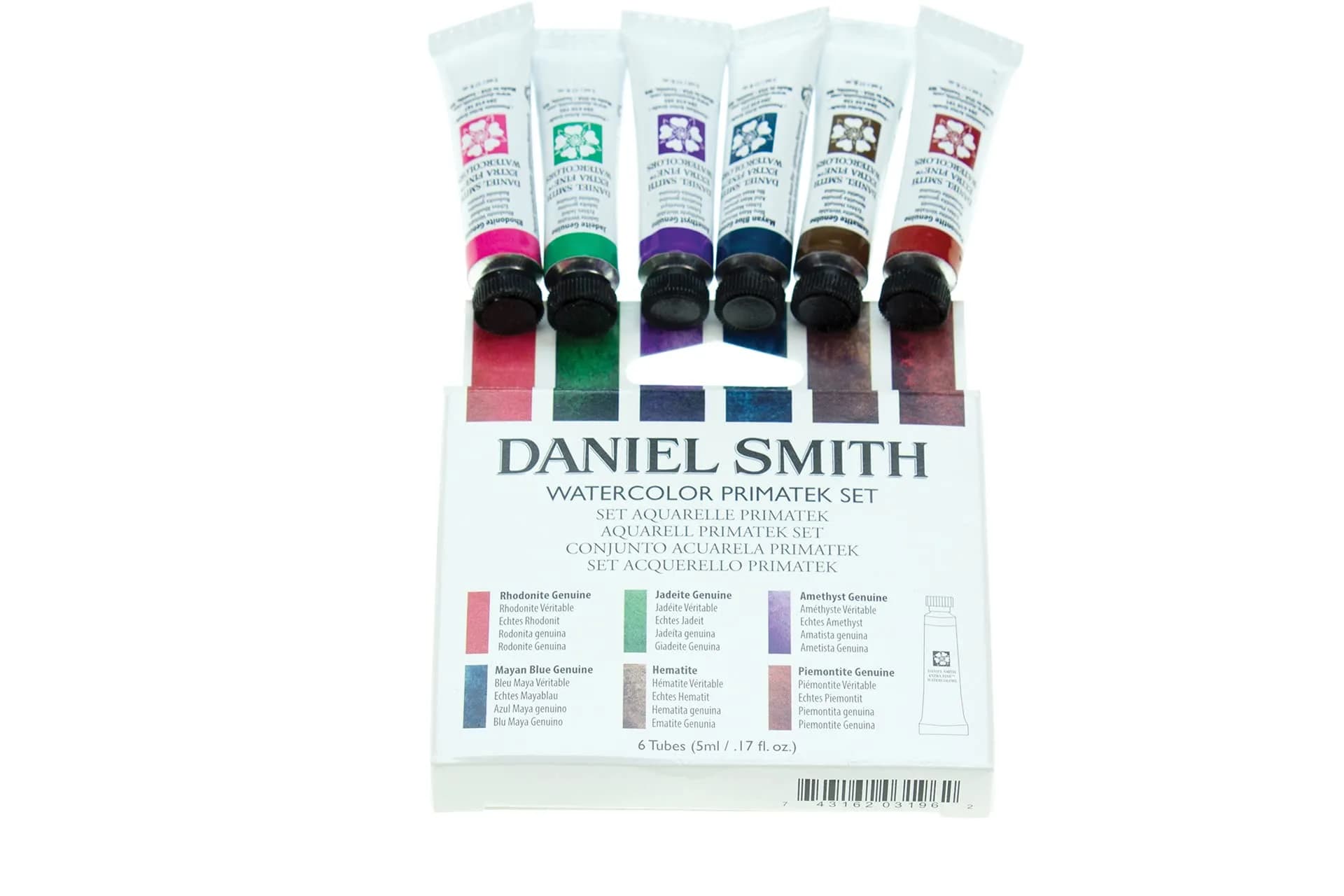 Daniel Smith Extra Fine Watercolor Set | 6 Tubes, 5ml, Blue/Yellow/Transparent, Artist Quality — PrimaTek & Luminescent Colors