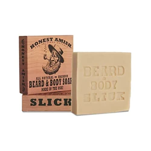 Honest Amish Beard & Body Soap (Slick) 6oz | All Natural Organic Face & Beard Cleanser thumbnail 2