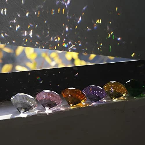 LONGWIN 30mm (1.2 inch) Crystal Diamond Paperweight Multicolor | Sparkling Table Decor thumbnail 5