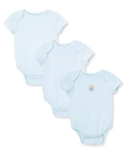 Little Me Baby-Boys Bodysuit 3 Pack | Soft Cotton, Newborn to 9M thumbnail 1