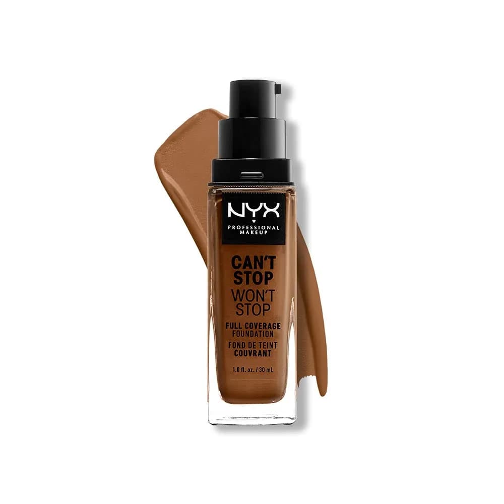 NYX PROFESSIONAL MAKEUP Can't Stop Won't Stop Foundation True Beige 30ml (1 Fl Oz) | Full Coverage Matte Finish — 16.7 WARM