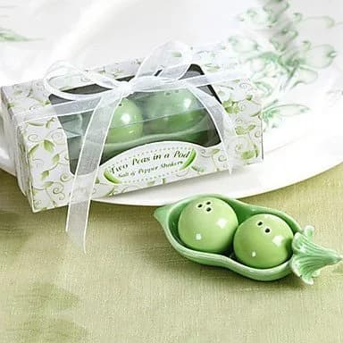 DazzyD XPC-1201 Two Peas in a Pod Salt and Pepper Shakers | Cylindrical Plastic Set thumbnail 2