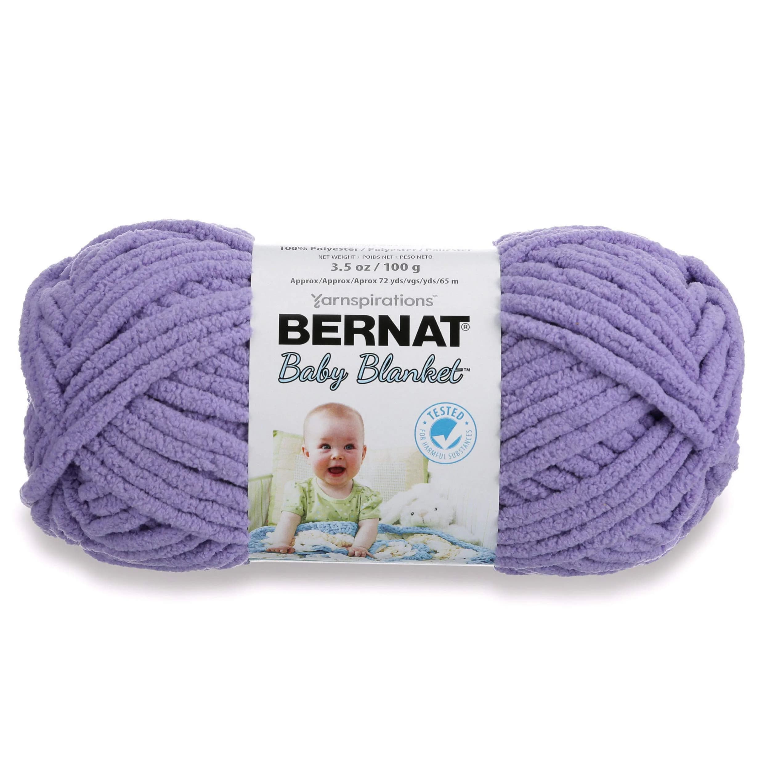 Bernat Baby Blanket Yarn Pink 100g (3.5oz) Super Bulky 6 | Soft Chenille-Style Polyester for Baby Projects — Lilac Fence Varg