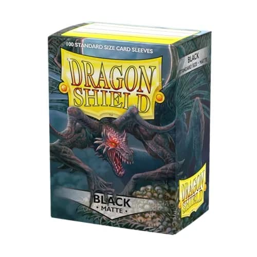 Dragon Shield Standard Size Matte Card Sleeves 100 CT Black | Smooth & Tough Premium TCG Sleeves thumbnail 1