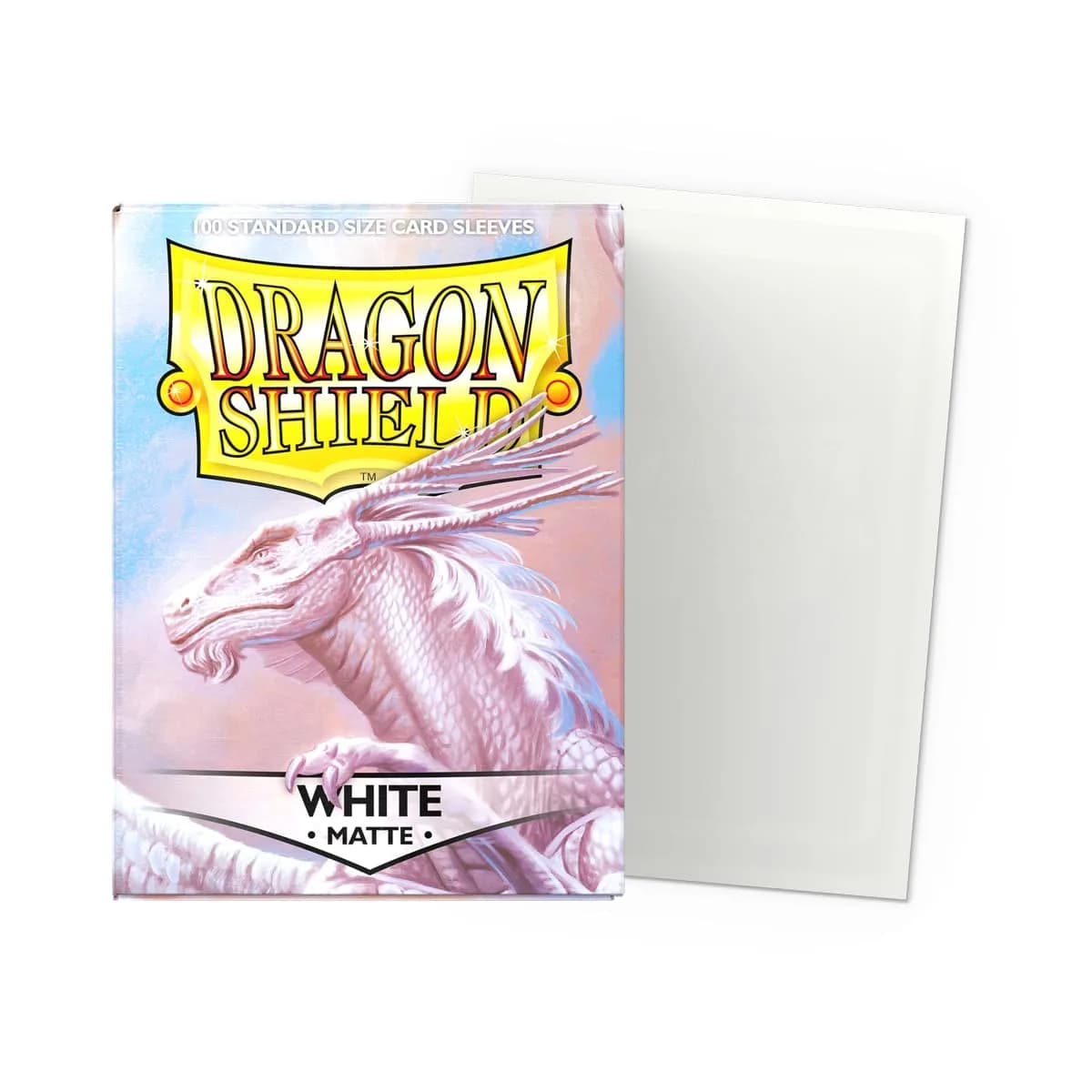 Dragon Shield Matte Card Sleeves Standard Size 100 CT White | Premium TCG Protection for Pokemon, MTG