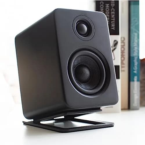 Kanto S2 Tilted Desktop Speaker Stands for Small Speakers & Compact 2”-3” Studio Monitors | Supports 6 lbs | Damping Foam Padding | White, Pair thumbnail 9