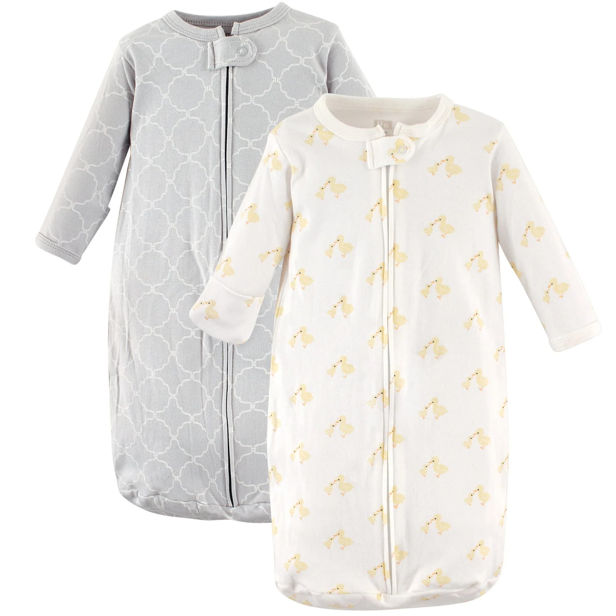 Hudson Baby Unisex Cotton Long-Sleeve Wearable Sleeping Bag Sack Blanket Duck 3-9 Months | Breathable & Lightweight for Safe Sleep