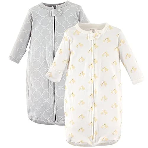 Hudson Baby Unisex Cotton Long-Sleeve Wearable Sleeping Bag Sack Blanket Duck 3-9 Months | Breathable & Lightweight for Safe Sleep thumbnail 1
