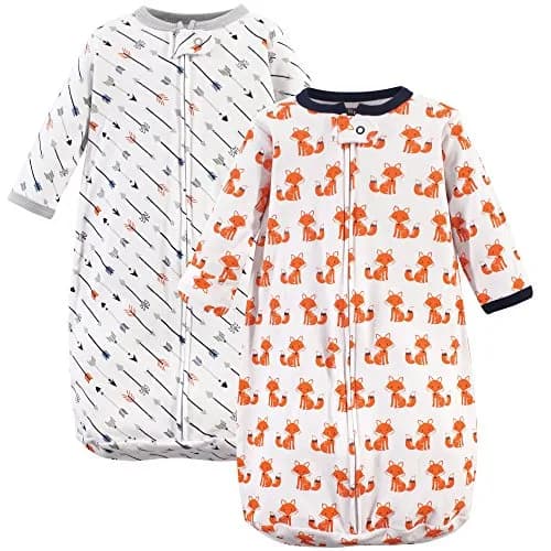 Hudson Baby Unisex Cotton Long-Sleeve Wearable Sleeping Bag Sack Blanket Foxes 3-9 Months | Safe Sleep for Infants thumbnail 1