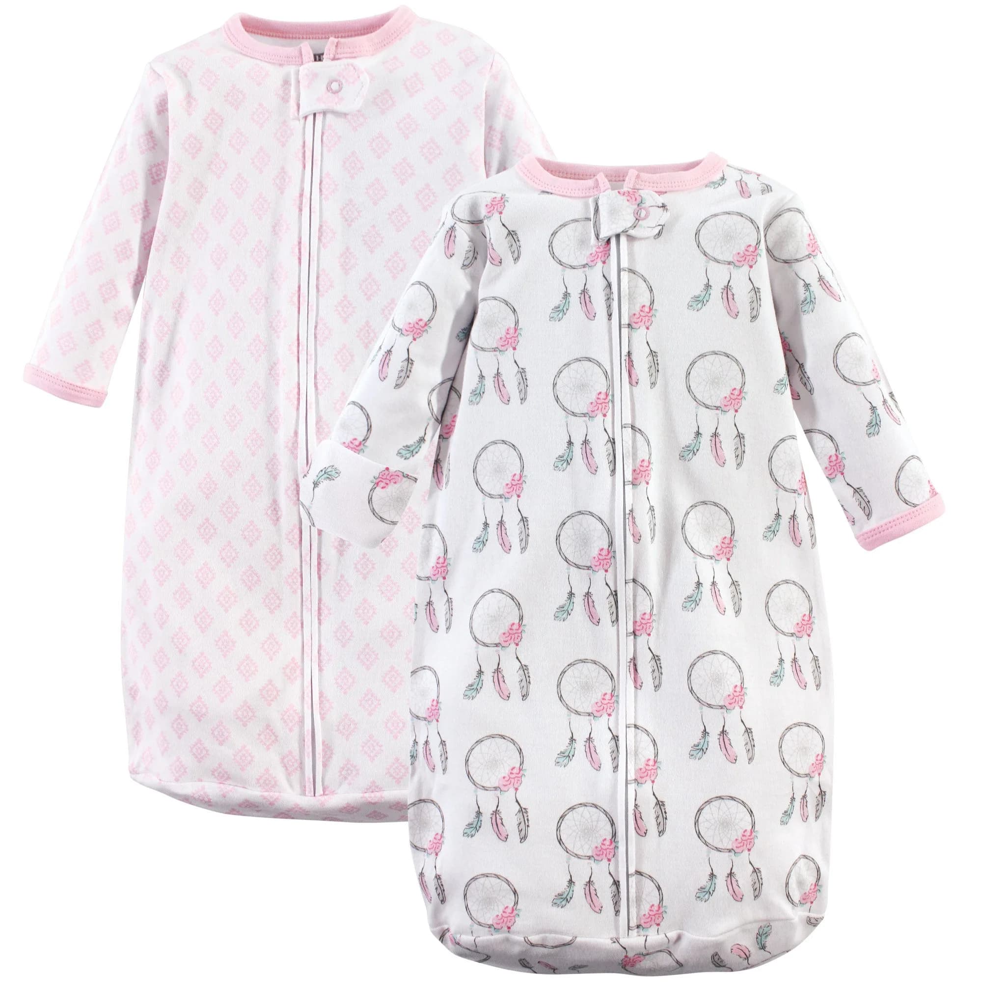 Hudson Baby Unisex Cotton Long-Sleeve Wearable Sleeping Bag Sack Blanket Dinosaurs 12-18 Months — Dream Catcher / 3-9 Months