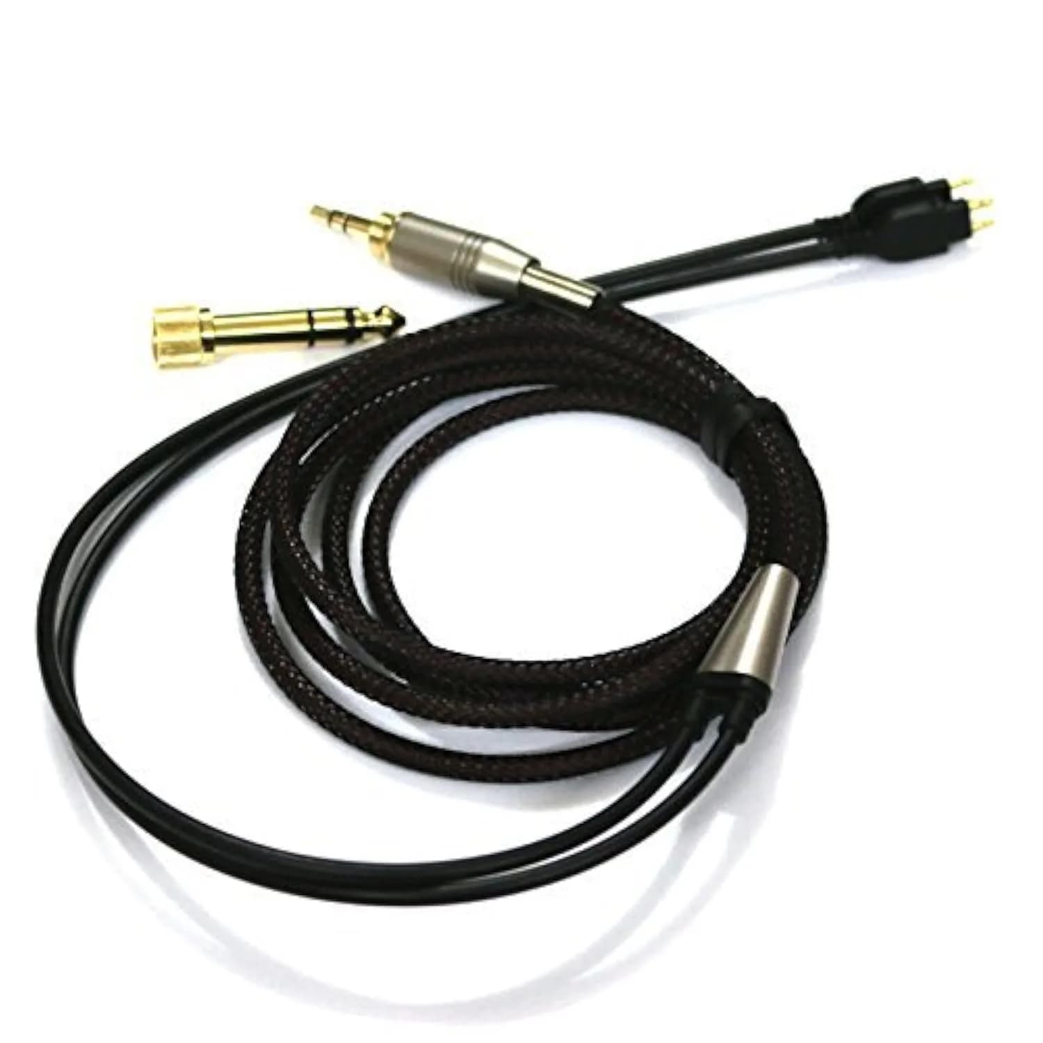 NewFantasia Replacement Audio Upgrade Cable for Sennheiser HD650, HD600, HD580, HD660S, Massdrop HD6XX Headphones | 2m (6.6ft) Braided OFC — 1.5m