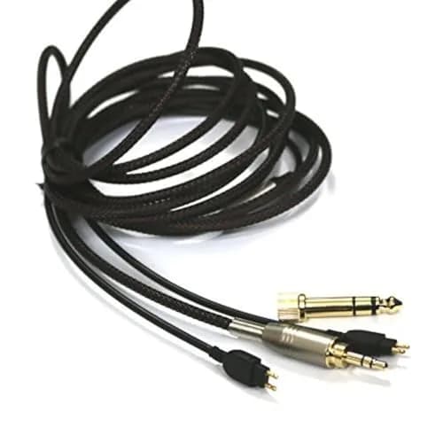 NewFantasia Replacement Audio Upgrade Cable for Sennheiser HD650, HD600, HD580, HD660S, Massdrop HD6XX Headphones | 2m (6.6ft) Braided OFC thumbnail 1