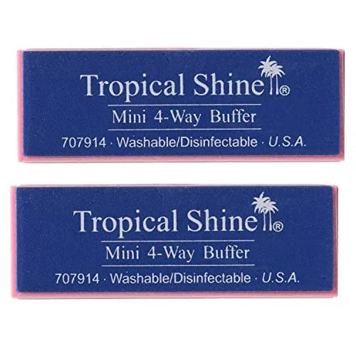 Tropical Shine Mini 4 Way Buffer Block (2 Pack) | Professional Nail Shaping, Smoothing, and Polishing Tool thumbnail 2