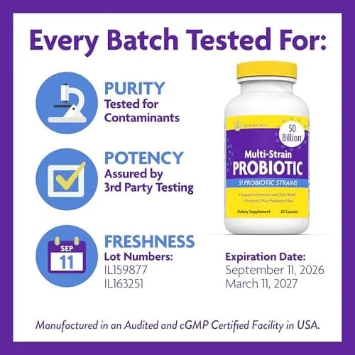 InnovixLabs Multi Strain Probiotics 50 Billion CFU | 31 Probiotic Strains + Prebiotic Fiber thumbnail 6