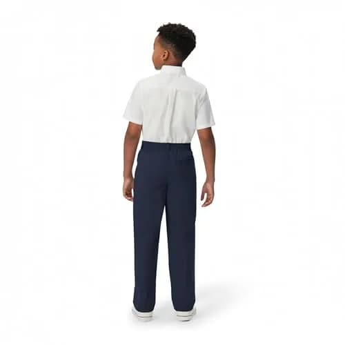French Toast Boys Pull-on Relaxed Fit School Uniform Pant (Size 5, Navy) | Comfortable & Durable for Growing Boys thumbnail 2