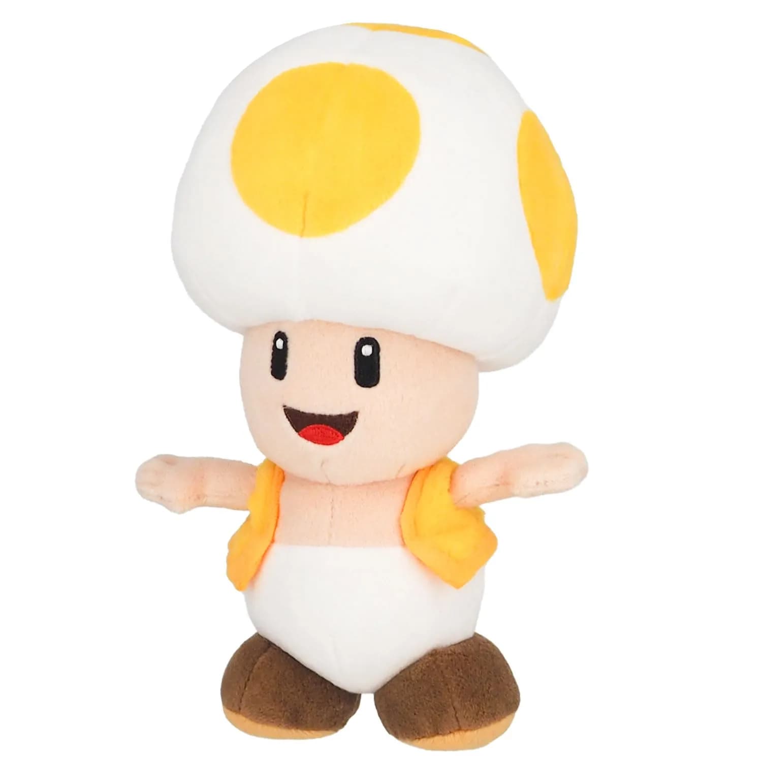 Sanei Super Mario All Star Collection Yellow Toad 8" Plush | Video Game Character Toy - main product image