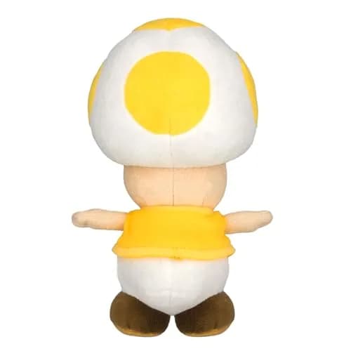Sanei Super Mario All Star Collection Yellow Toad 8" Plush | Video Game Character Toy thumbnail 4