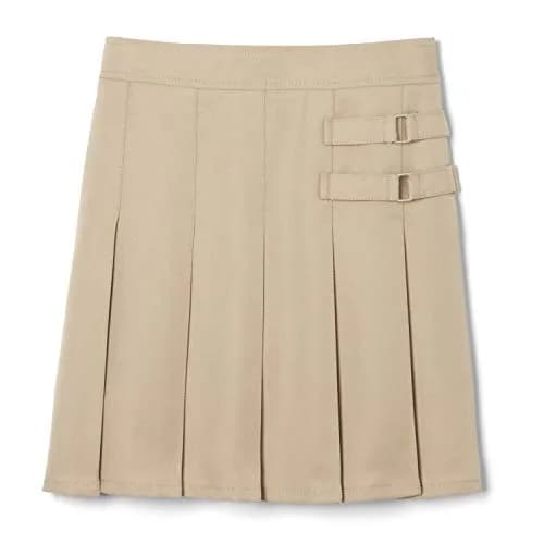 French Toast Girls' Adjustable Waist 2-Tab Scooter, Khaki, 14 | School Uniform Skirt with Built-in Shorts thumbnail 7