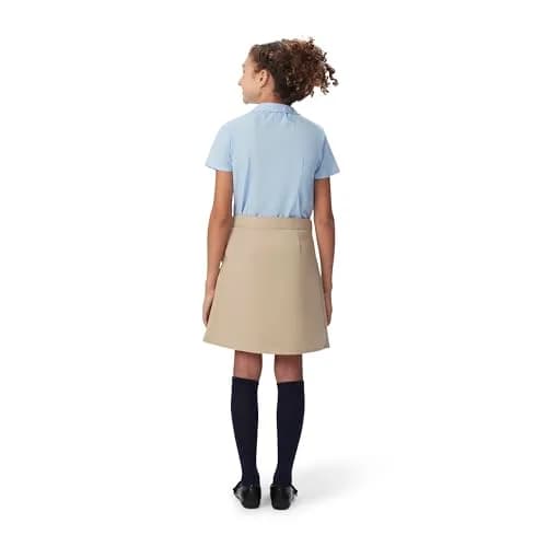 French Toast Girls' Adjustable Waist 2-Tab Scooter, Black, Size 8 | School Uniform Skirt with Built-in Shorts thumbnail 6