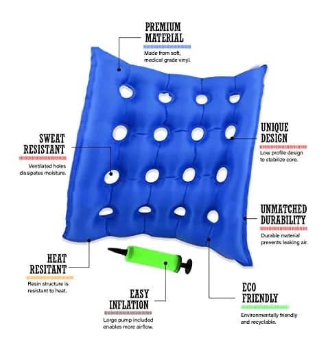 EMS Extend Medical Supply Body Positioner Blue | Pressure Relief Cushion for Wheelchair thumbnail 2